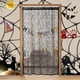 thumbnail image 1 of Cortinas de Puerta de Encaje Negro - Telaraña, Cortinas de Ventana semitransparentes de 100 cm x 200 cm para decoración del hogar, Sala de Estar, Dormitorio, Cortinas Bordadas JM, 1 of 5