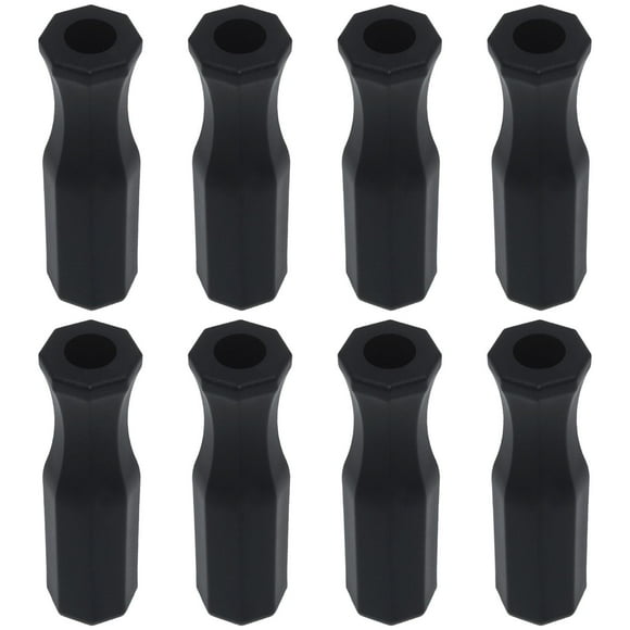 Almencla 8Pcs Foosball Handle Grips 5/8 inch Foosball Rods Soccer Table Handles for Standard Foosball Tables Black Replacement Handles