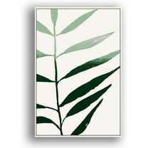 IDEA4WALL Framed Canvas Print Wall Art Green Color Blocks with Faded Textures Geometric Shapes Illustrations Modern Art Chic Colorful for Living Room, Bedroom, Office - 24"x36" White