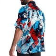thumbnail image 3 of Ice Hockey Men's Casual Printed Button Down Short Sleeve Spread Collar Beach Shirts for Summer, Unisex, 3 of 6