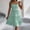 *Green, variant on U Women's Square Neck Spaghetti Strap Backless Dress with Shirred Tiered Ruffle , Solid Color Sleeveless Midi Dress Yellow,Womens Plus S