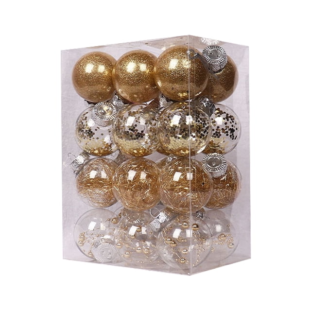 Adornos navideños de bolas Laklulu, adornos navideños decorativos colgantes, juego de bolas para árbol de Navidad