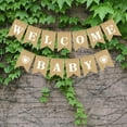 thumbnail image 5 of SHOWERORO Burlap Welcome Baby Banner 1Set Khaki Linen Heart Shape For Indoor And Outdoor Decoration Party Supplies, 5 of 8