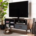 thumbnail image 2 of Bowery Hill Modern Wood TV Stand for TVs up to 47" with 1-Drawer in Walnut, 2 of 10