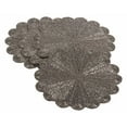 thumbnail image 2 of SARO 201.PW15R 15 Po Rond Design de Fleur Perlé Napperon Étain - Lot de 4, 2 of 4