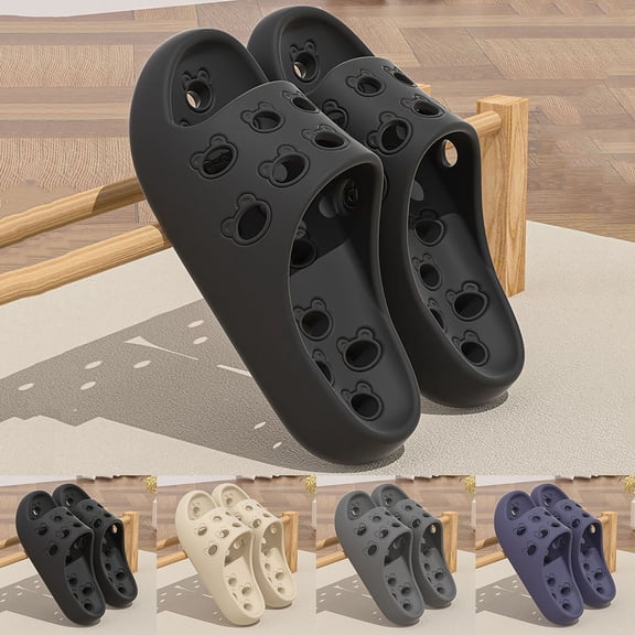 Lenago House Slippers for Women Quick Drying Non Slip Bath Slippers Shower Shoes Sandals with Drain Holes Summer Beach Sandals House Room Slipper