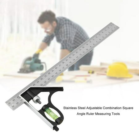 

alextreme Stainless Steel Adjustable Combination Square Angle Ruler Measuring Tools Industry