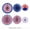 G, variant on 4th of July Patriotic Decorations Set - Red White Blue Hanging Paper Fans, Pom Poms, Star Streamers, and Swirls for Independence Day, Memorial Day, Veterans Day Party Supplies (F)