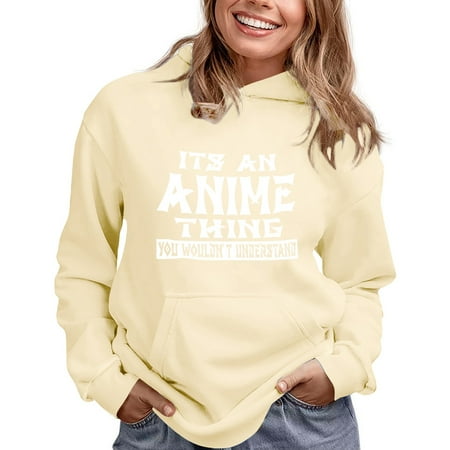 

WUDATI Anime Hoodie Sweatshirt Long Sleeve with Pockets Casual Graphic Pullover for Women Girls Gift for Anime Fans Daily Wear Gaming Outfit