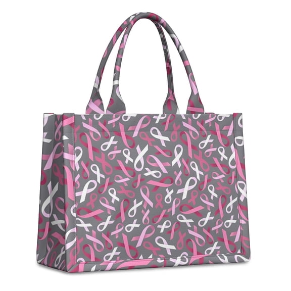 Large Capacity Tote Bag,Pink Breast Cancer Handbag Fashion Luxury Tote Bag,15.7"x13"x 5.1" Inches,Laptop Compatible