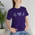 thumbnail image 2 of Roller skating shirt, Peace and Love tee, Retro Roller Skate Lovers Gift, 2 of 2
