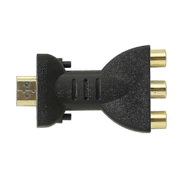 Adaptador HDMI macho a 3 RCA hembra, vídeo compuesto, audio y vídeo por componentes.