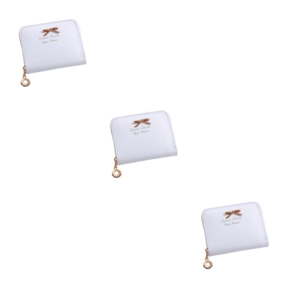 Sonducket Cartera pequeña duradera y cómoda de PU para monedas y artículos pequeños, tarjetero, carteras pequeñas, color blanco Type1 NO1