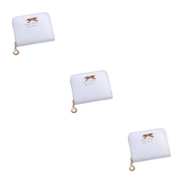 Sonducket Cartera pequeña duradera y cómoda de PU para monedas y artículos pequeños, tarjetero, carteras pequeñas, color blanco Type1 NO1