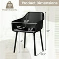 thumbnail image 3 of Gymax 4 PCS Modern Plastic Dining Chairs Kitchen Armchairs w/ Breathable Mesh Backrest, 3 of 10