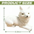 thumbnail image 3 of ICERUN Garden Statues,White Fox Sculpture Resin Animals,Woodland Ambience Garden Decor for Outside,Style3, 3 of 7