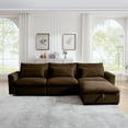 Dinosisco Modular Sectional Sofa with Storage Ottoman, LShaped Sleeper