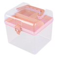 thumbnail image 5 of Clear Storage Box with Removable 3 Compartments Tray Double Layers Portable Handle Multipurpose Toys, 5 of 5