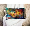 thumbnail image 3 of Farmhouse Decorative Outdoor Throw Pillow Covers for Couch Sofa Bed Colorful Collage with Music Notes and The Violin Clef Pillow Cover Modern Decor Pillow Case 12 x 20 Inch, 3 of 6