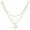 Y, variant on Yuehao Necklaces for Women, Gifts for Women, Women's Fashion Heart Letter Necklace 26 Letters Circular Double Layer Neck Chain