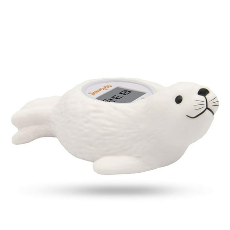 Doli Yearning Baby Bath Thermometer with Room Temperature|(?/?) Kids' Bathroom Safety Bath Thermometer| 1-3 Years Bath Toys| White Seal