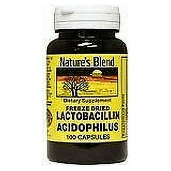Nature's Blend Lactobacillus Acidophilus Freeze Dried Capsules, 100 Ct (2 Pack)