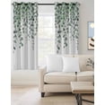 thumbnail image 2 of Green Eucalyptus Leaves Blackout Curtains for Bedroom Living Room Darkening Curtains 84 Inch Length 2 Panels Set Summer Botanical Weeping Watercolor Window Curtain Window Treatment Drapes 42"x84", 2 of 9