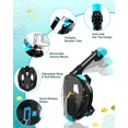 Greatever Mask Fins Snorkeling Gear for Adults, Full Face Snorkel Mask
