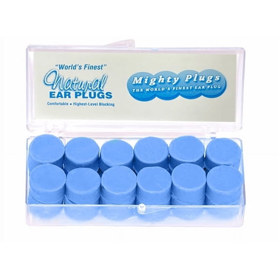 Mighty Plugs Beeswax Ear Plugs (6 Pairs) – NRR 34 for Sleeping, Swimming, and More