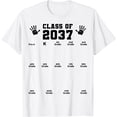 thumbnail image 1 of Class of 2037 Handprint Shirt Grow With Me Pre-k Graduation T-Shirt - Black - M, 1 of 2