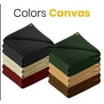thumbnail image 6 of PROTARP Extreme Heavy Duty WaterProof Canvas Tarp 20 oz, UV Resistant Tarpaulin Cover with Rustproof Brass Grommets, Multipurpose for Canopy, Roof, Camping, Wood Pile (Green 20'X20'), 6 of 7