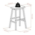 thumbnail image 3 of Parkland 3-Pc Square High/Pub Table Set with 2 Saddle Seat Stools, 3 of 9