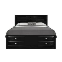 Global Furniture USA Transitional Linda Black Queen Bed, Black