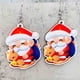 thumbnail image 2 of Árbol de Navidad Luces Pendientes de Madera Conjunto con Santa Claus Enano Muñeco de Nieve Colgantes, Aleación Acrílico Ligero Regalo de Fiesta para Mujeres, Niña, 2 of 4
