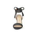 thumbnail image 6 of BLISSFUL STEP Women's Sandals Ankle Tie Back Open Toe Block Heels Grey 6.5, 6 of 8
