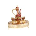 thumbnail image 2 of veasfak Turkish Coffee Cup and Tea Pot Set Art Crafts for Living Room Home Tea Party Red, 2 of 9