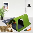 thumbnail image 3 of para , con alfombrilla colgante para juegos de ratones, juguete interactivo para , minialfombra de actividades, , Verde Colco Túnel de fieltro para gatos, 3 of 8