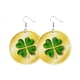thumbnail image 2 of Pendientes para mujer, regalos para mujer, pendientes de San Patricio, pendientes de sombrero verde geométrico irlandés, joyería para mujer, pendientes de moda., 2 of 2