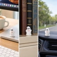 thumbnail image 5 of SLYNSHome Mini Resin Halloween Gnome Figurines,White Spooky Ghost Dwarf Statues, Tiny Tabletop Decor Ornaments For Indoor Holiday Scene Arrangement, 5 of 7