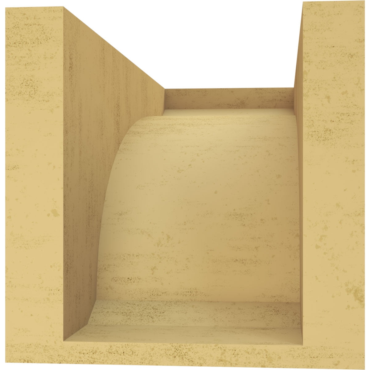 6"W x 12"D x 6"H Wide Legacy Rough Cedar Woodgrain TimberThane Corbel, Primed Tan