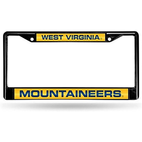 West-Virginia Mountaineer's Black Metal Laser Cut License Plate Frame