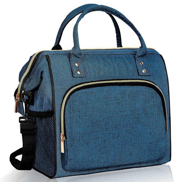 Bolsa de almuerzo IDEATECH grande e aislada para hombres y mujeres azul
