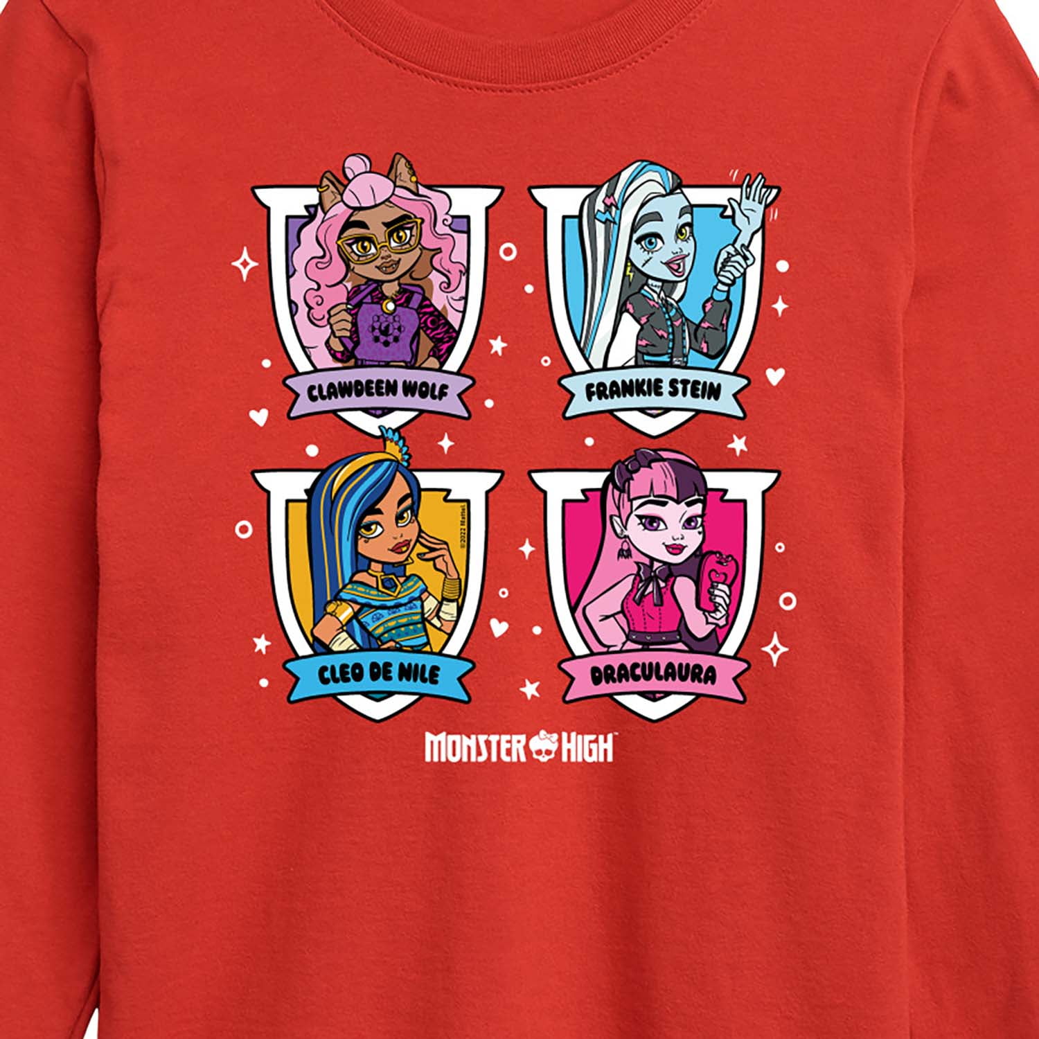 Monster High - Character Grid - Toddler And Youth Long Sleeve Graphic T-Shirt
