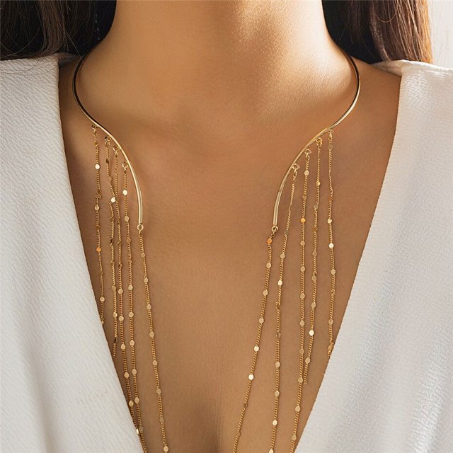 Collar de Torques abiertos El Mercado de Encantos con COLGANTE de lentejuelas de cristal de estrella