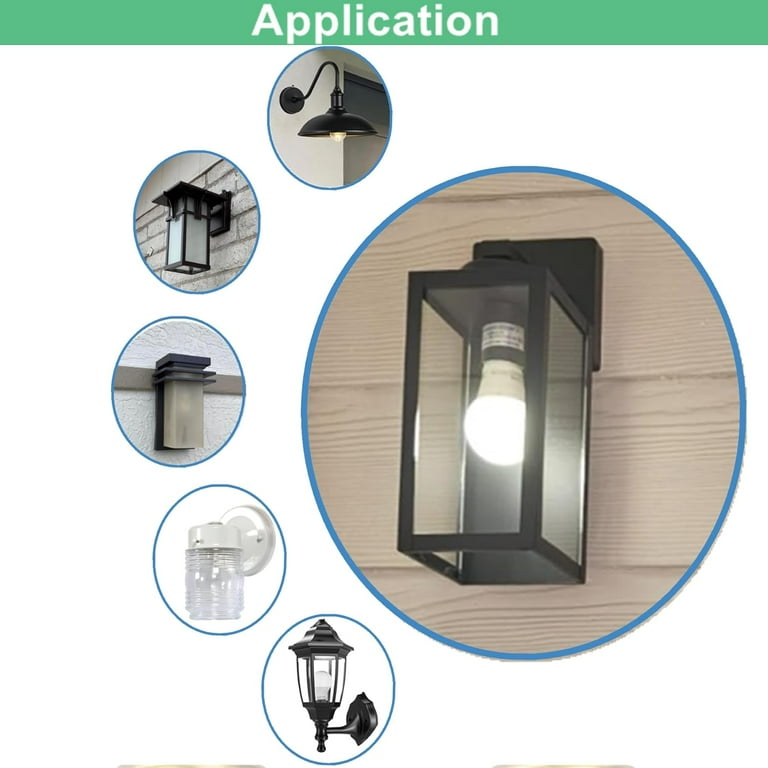 4-Pack Dusk To Dawn LED Bulbs 10W (75W Equivalent), 3000K Soft White 1100LM, E26 A19 Auto Sensor Bulb For Porch, Garage & Outdoor Use (Non-Dimmable)