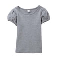 thumbnail image 5 of Girls Puff Sleeve T Shirts For Toddlers Crew Neck Short Sleeve Tops Cute Casual Tees for Summer and Dressy Outfits, 5 of 8