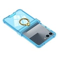 thumbnail image 4 of Allytechgroup Rugged Case for Samsung Galaxy Z Flip 7 with Metal Ring Kickstand Shockproof Soft TPU Bumper Cover Hard PC Shell Slim Lightweight Stand Anti-slip Phone Case for Galaxy Z Flip 7, Blue, 4 of 8