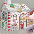thumbnail image 3 of Christmas Playhouse Color, Kids Cardboard Coloring House, Diy Life-Size House, 3 of 5