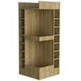 thumbnail image 2 of Natural Oak Bar Cabinet - Open Shelf For Glasses And Decorative Items, Wine Rack Bottles, Modern Look Corner Spacious Rack, Finish, Primary Living Space, 2 of 4