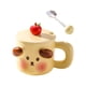 thumbnail image 3 of Taza de café de cerámica, taza de té, tazas para bebidas frías y calientes, taza de leche creativa reutilizable Perro amarillo, 3 of 9